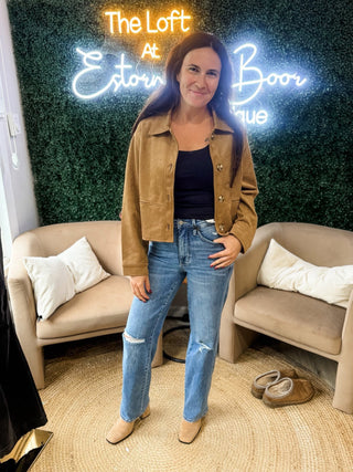 All About Suede Cropped Jacket