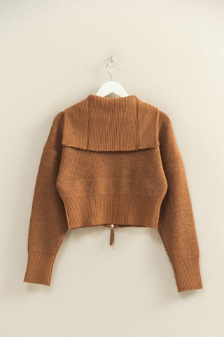 Always In Style Collar Zip Cardigan 2 Colors