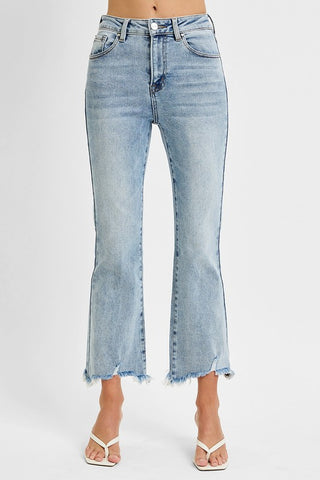 Risen Lacie Crop Frayed Hem Jeans