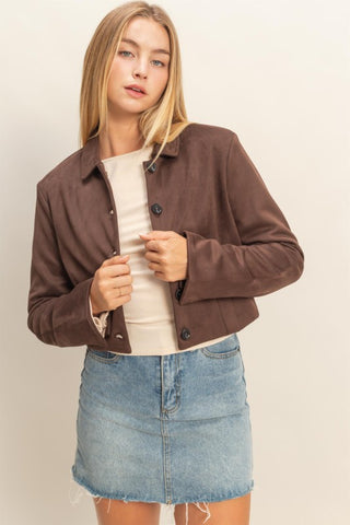 Feeling It Suede Jacket 2 Colors