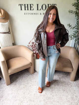 Love All The Time Faux Leather Jacket