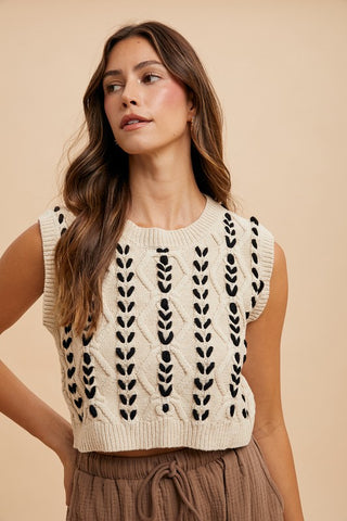 Rumor Has It Contrast Stitch Top