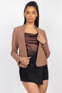 Olivia Open Front Shawl Collar Blazer