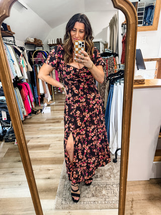 Marigold Blooms Floral Dress 2 Colors