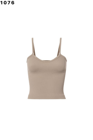 Compressive Ribbed Crop Cami