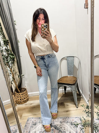 Judy Blue Tummy Control Vintage Wash Side Slit Slim Boot Jeans