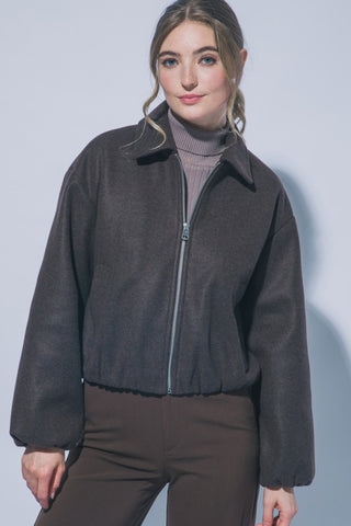 The Throw On Bomber Jacket Burgundy