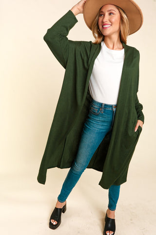 Soft and Cozy Olive Cardigan