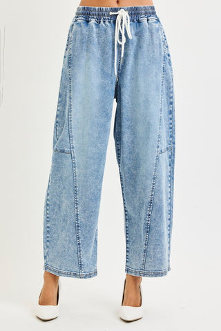 Risen Patricia Slouchy Cropped Barrel Jeans
