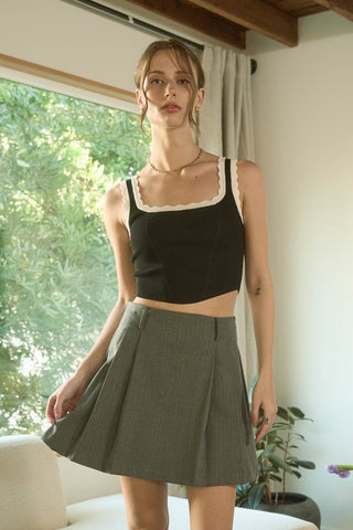 Sarah Scalloped Trim Top