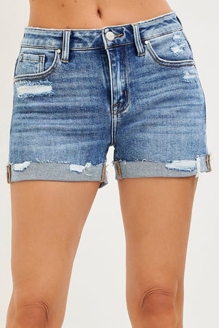 Risen Peggy Mid Rise Cuffed Shorts