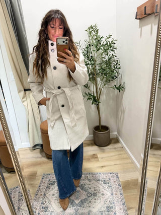 Reservations Required Belted Coat