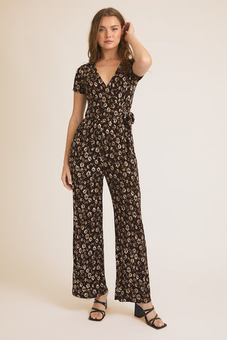 Around Town Floral Tie Jumpsuit