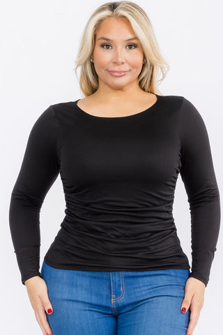 In This Moment Ruched Side Top 2 Colors