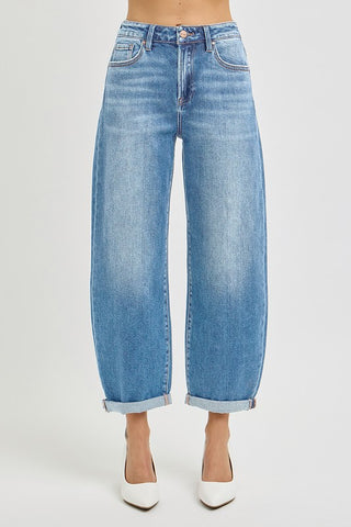 Risen Alexia Mid Rise Crop Barrel