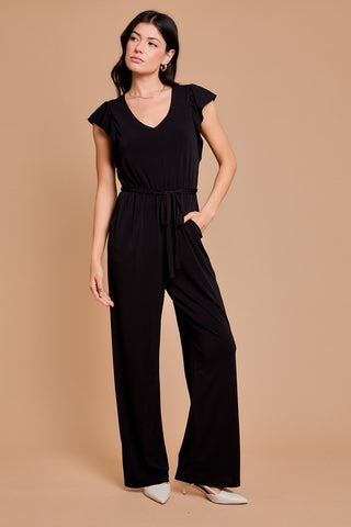 Heart Is A Flutter V Neck Jumpsuit