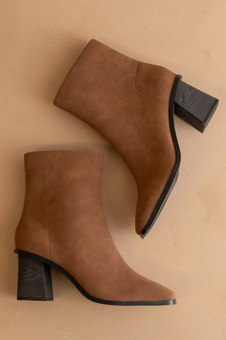 Here For It Square Toe Ankle Boot