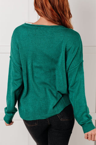 In Stitches Drop Shoulder Sweater