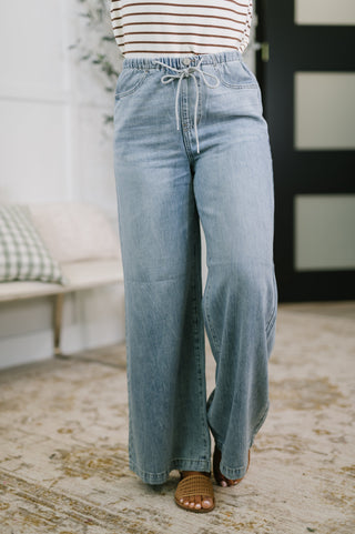 Judy Blue Monica High Waist Palazzo Featherweight with Drawcord