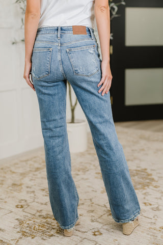 Judy Blue Lorena Mid Rise Vintage Wash Bootcut Jeans