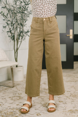 Judy Blue Nancy High Waist Wide Leg Ankle Jean with Vintage Front Yoke