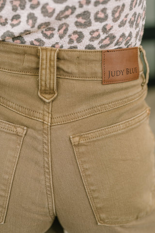 Judy Blue Nancy High Waist Wide Leg Ankle Jean with Vintage Front Yoke