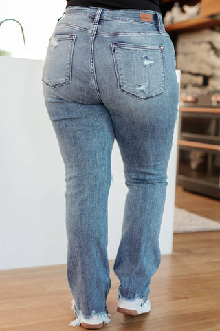 JUDY BLUE O'Hara Destroyed Straight Jeans