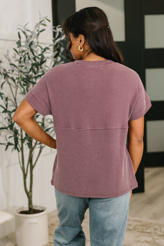 On Repeat Cable Ribbed Knit Tee