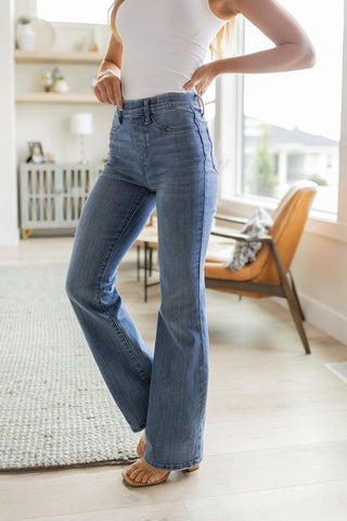 JUDY BLUE Paula High Rise Pull On Slim Bootcut