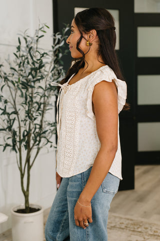 Picnic Petal Lace Detail Top