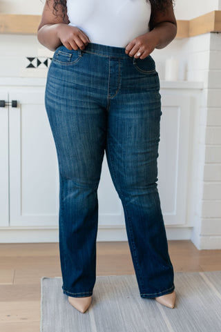 JUDY Blue Ricki High Rise Pull On Slim Bootcut Jeans