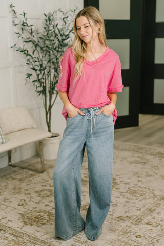 Thanks To You Relaxed Tee in Pink