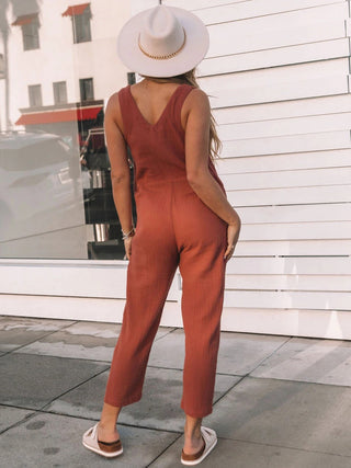 PREORDER Scoop Neck Wide Strap Jumpsuit