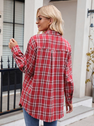 PREORDER Plaid Button Up Long Sleeve Shirt