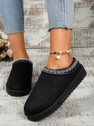 PREORDER Round Toe Platform Slippers