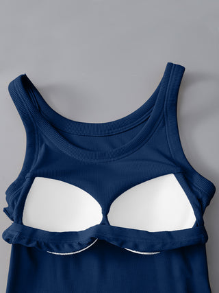 PREORDER Round Neck Tank with Bra