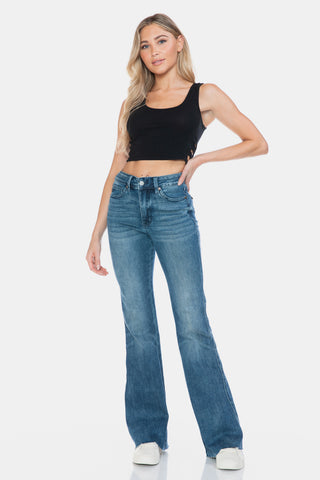 Judy Blue Cut Hem Flare Jeans *TUMMY CONTROL*