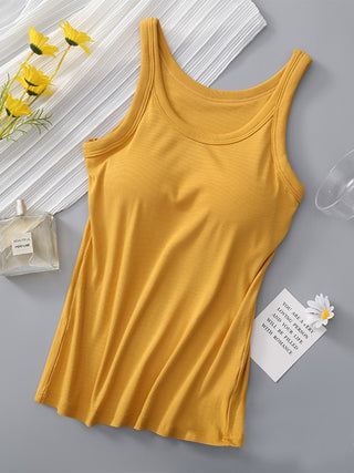 PREORDER Round Neck Tank with Bra