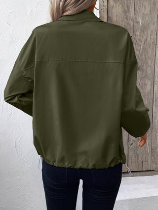 PREORDER Pocketed Zip Up Long Sleeve Jacket 4 colors