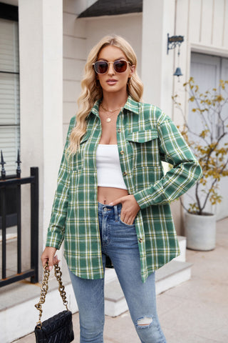 PREORDER Plaid Button Up Long Sleeve Shirt