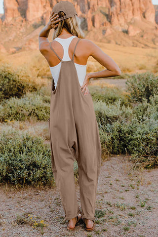 V-Neck Sleeveless Jumpsuit with Pockets 6+ colors