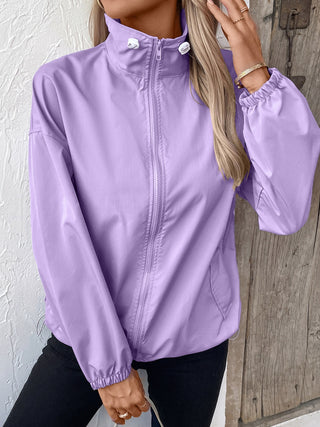 PREORDER Pocketed Zip Up Long Sleeve Jacket 4 colors