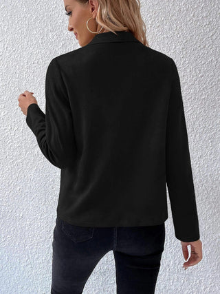 PREORDER Collared Neck Long Sleeve Jacket 4 colors