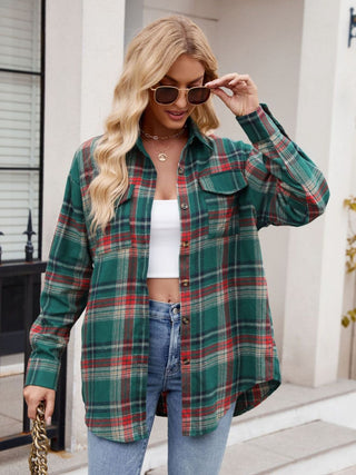 PREORDER Plaid Button Up Long Sleeve Shirt