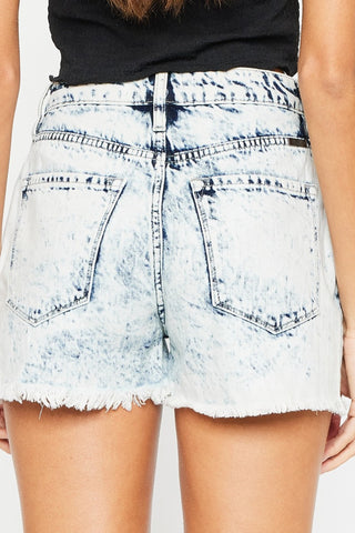 Kancan Distressed High Waist Denim Shorts