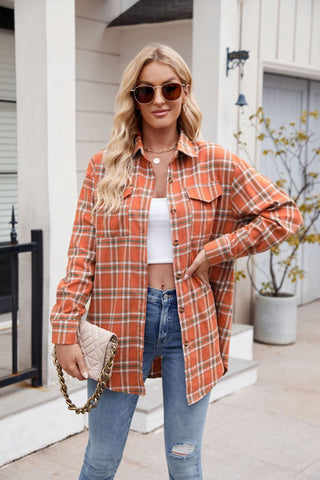 PREORDER Plaid Button Up Long Sleeve Shirt