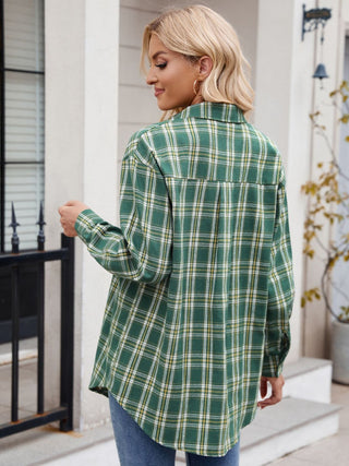 PREORDER Plaid Button Up Long Sleeve Shirt