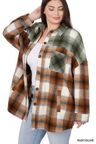 Mountain Tops Plaid Shacket