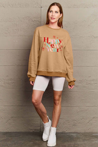 HAPPY NEW YEAR Round Neck Sweatshirt