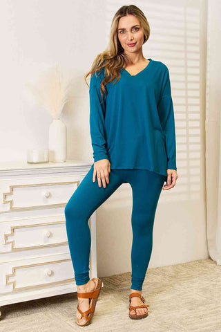 Lazy Days Long Sleeve Top and Leggings Set